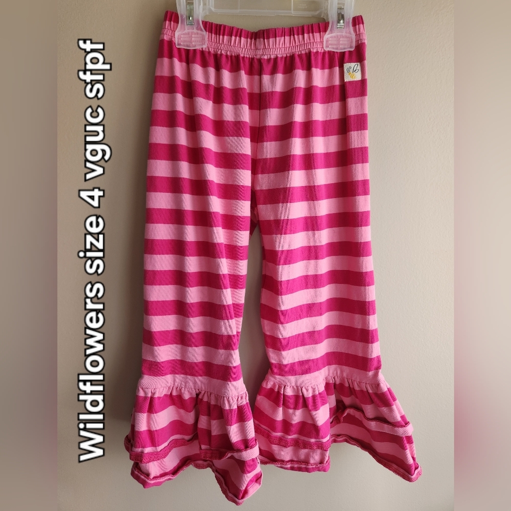 Wildflowers Pink Striped Pajama Bottoms